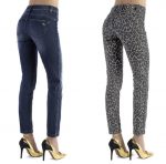 Angelo Marani jeans reversible denim elasticizzato sulle gambe