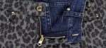 Angelo Marani jeans reversible denim jeans con cerniera