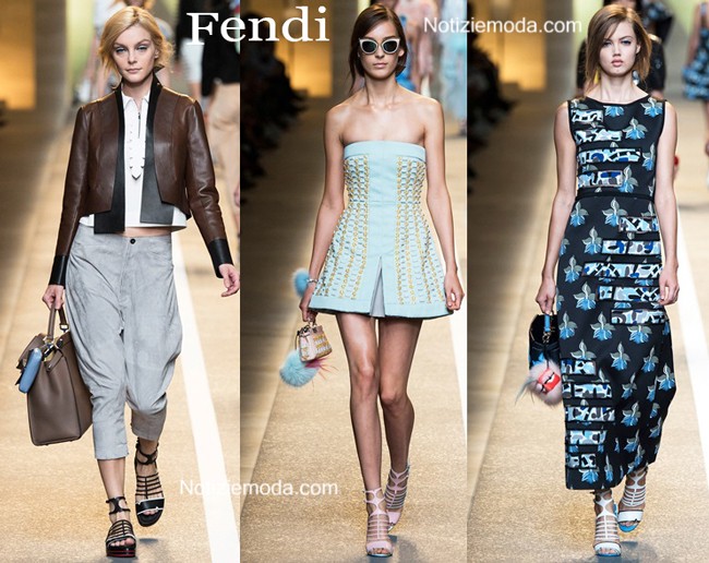 Stile Fendi primavera estate 2015 moda donna look