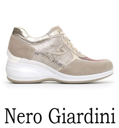 Nero Giardini Sneakers Donna E513001D 707 – Pelle E Materiale Tecnico, Zip Laterale, Tacco 3 Cm (Bianco, 40)