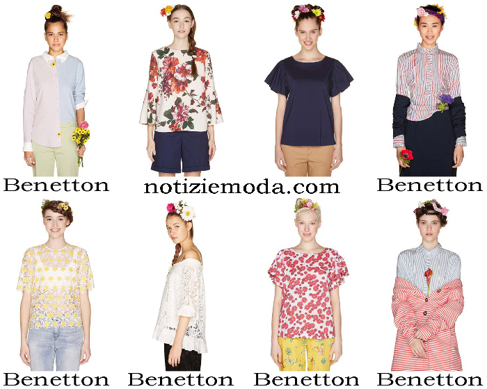 Camicie Benetton 2018 nuovi arrivi bluse moda donna