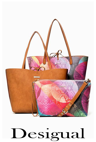 DESIGUAL Borsa Donna Bronzo Effetto Metallizzato | Tracolla Con Manici Intercambiabili, Chiusura Cerniera, Borse Alla Moda