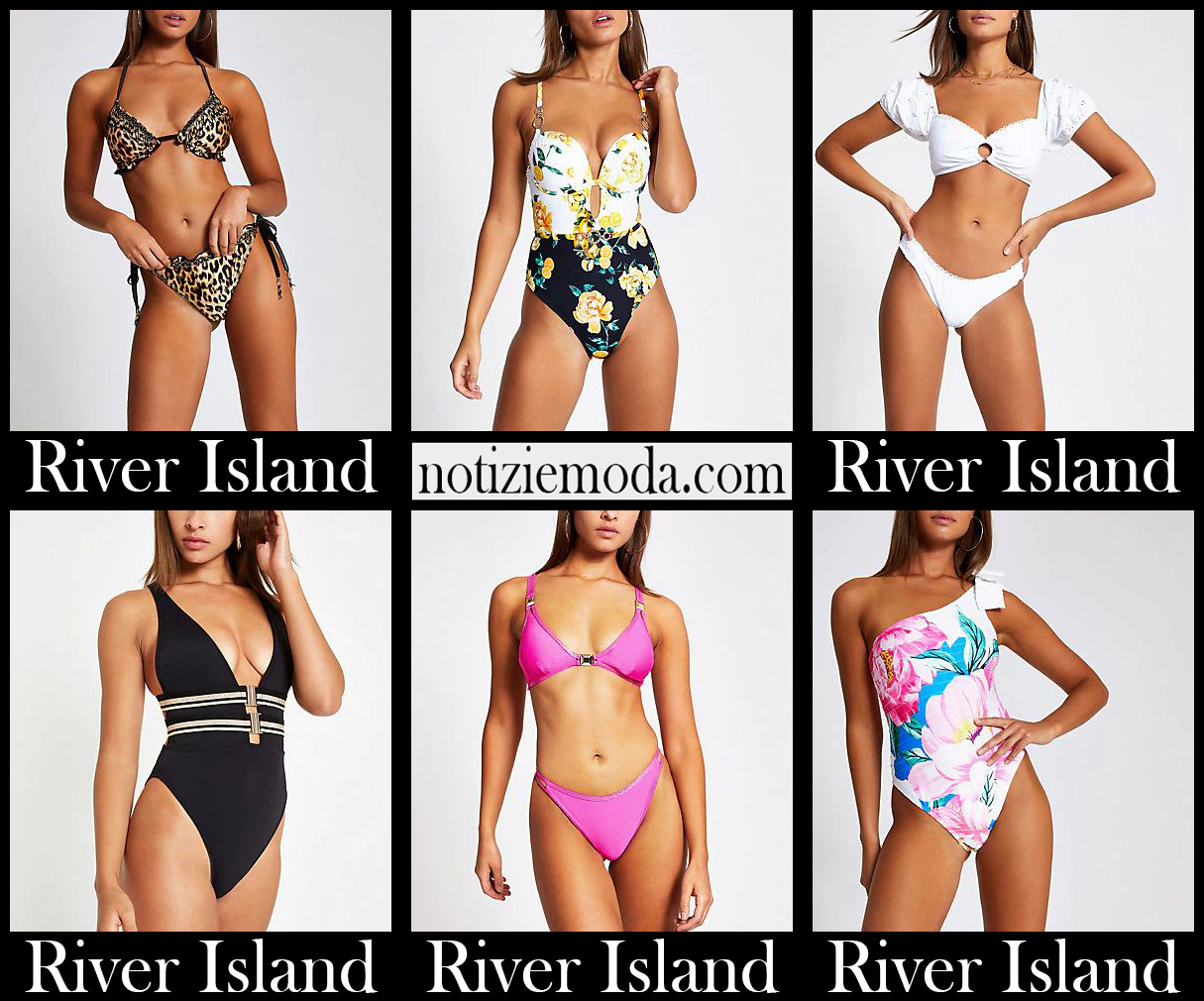 Bikini River Island 2020 costumi da bagno accessori