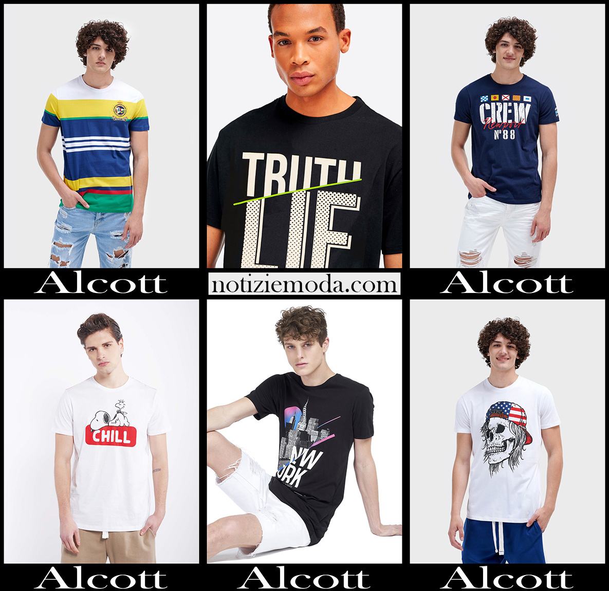 T shirts Alcott 2020 collezione uomo nuovi arrivi