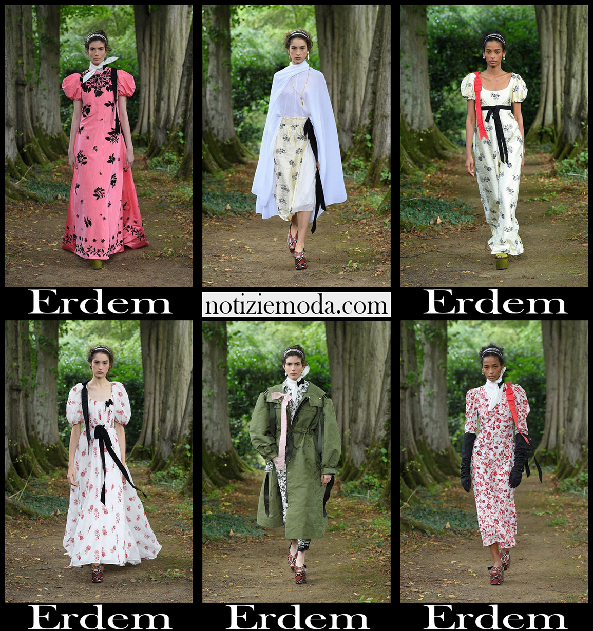 Collezione Erdem primavera estate 2021 moda donna