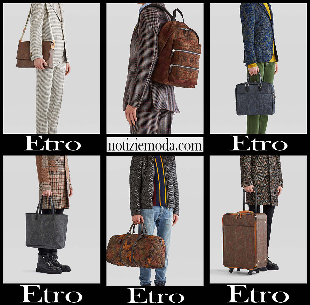 Nuovi arrivi borse Etro 2021 accessori moda uomo