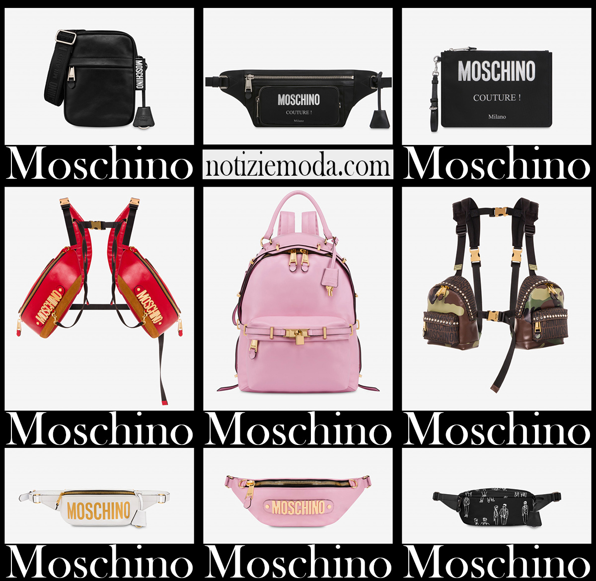 Nuovi arrivi borse Moschino 2021 accessori moda uomo