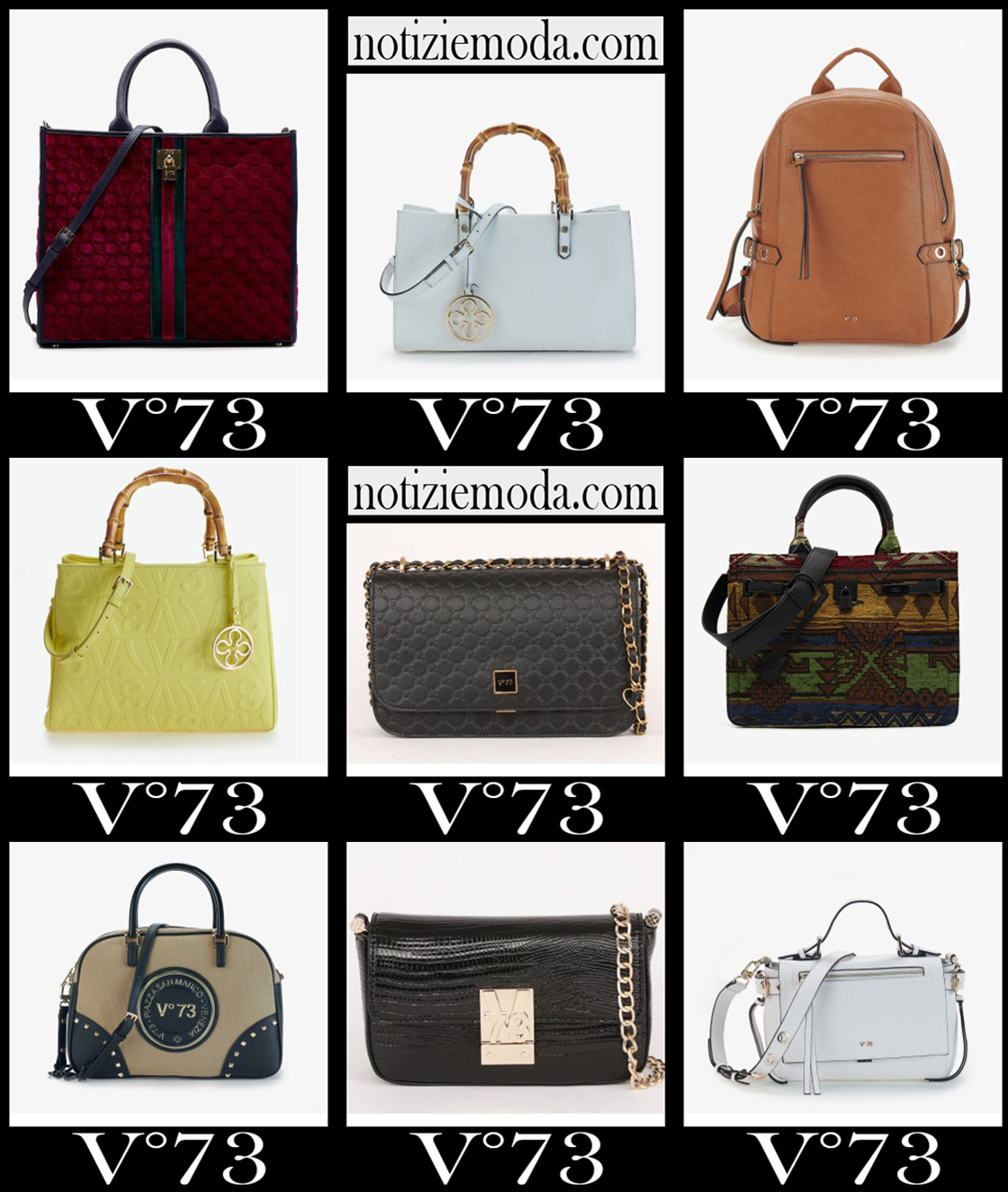 Nuovi arrivi borse V73 2021 accessori moda donna