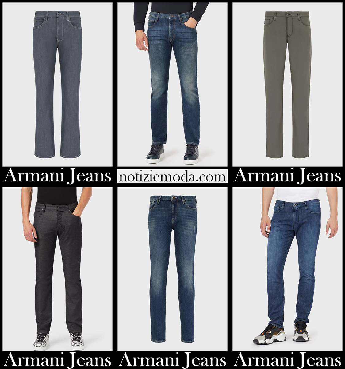Nuovi arrivi jeans Armani 2021 abbigliamento denim uomo