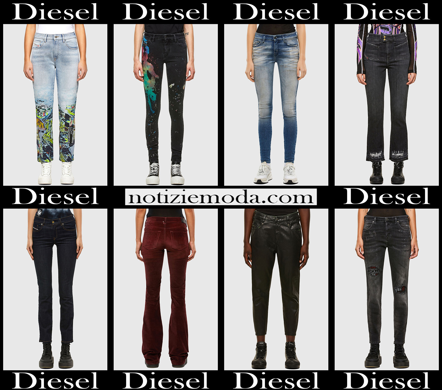 Nuovi arrivi jeans Diesel 2021 abbigliamento denim donna