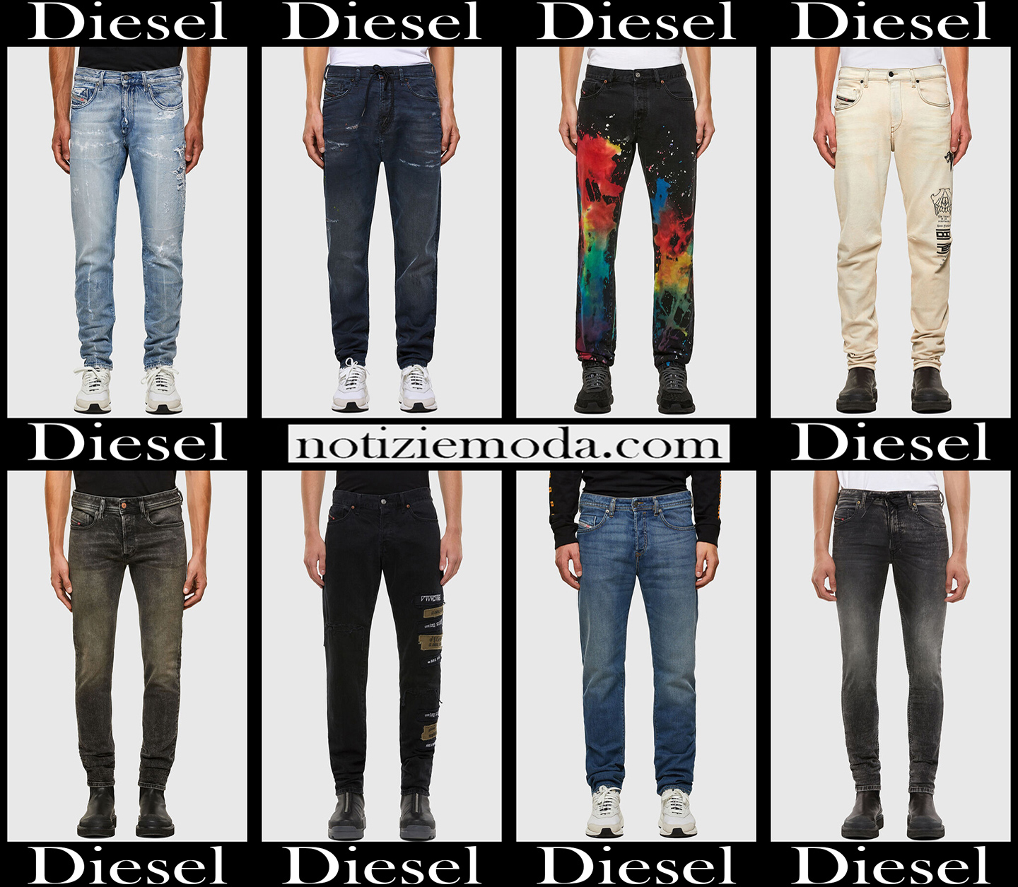 Nuovi arrivi jeans Diesel 2021 abbigliamento denim uomo