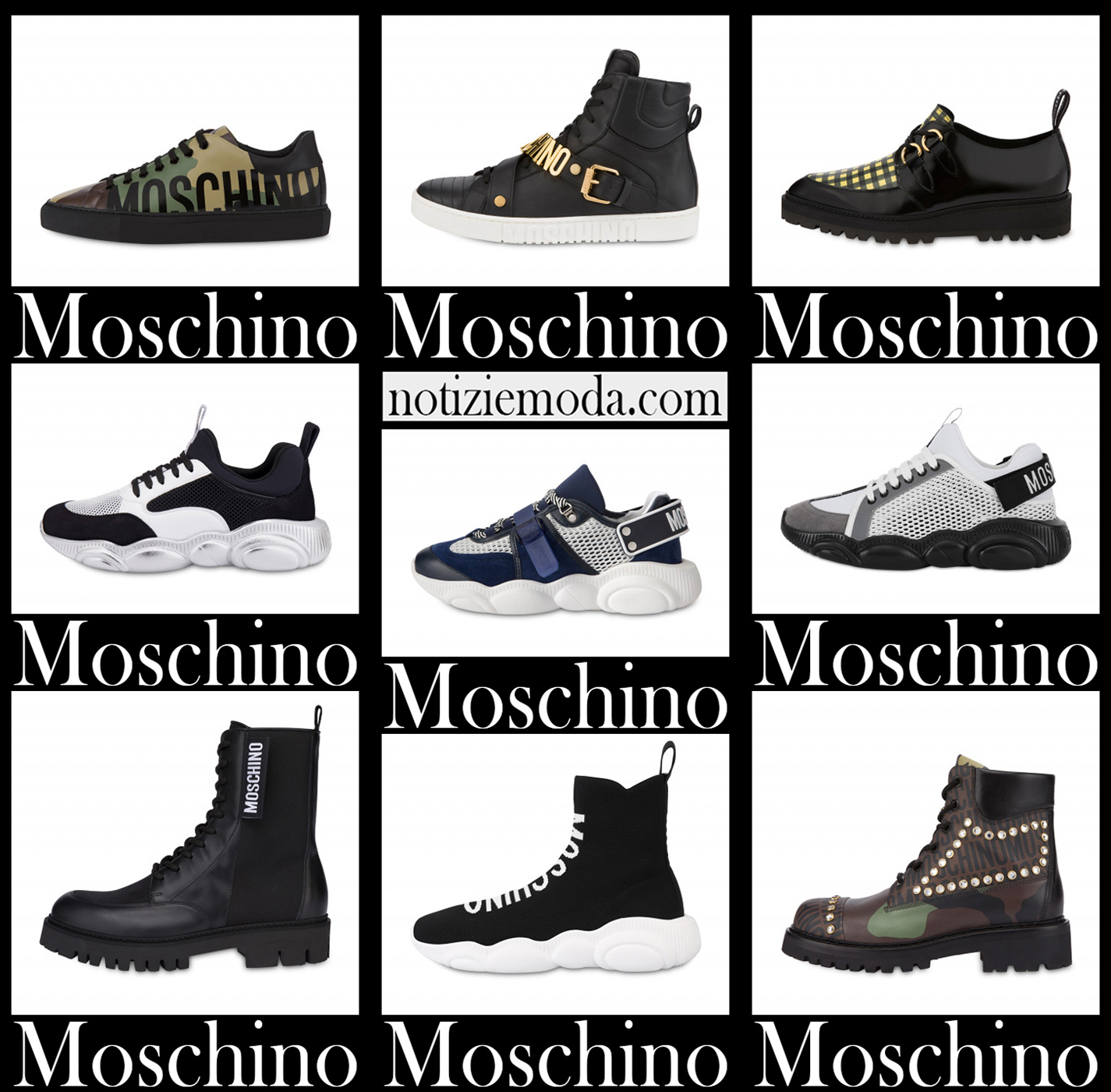 Nuovi arrivi scarpe Moschino 2021 calzature moda uomo