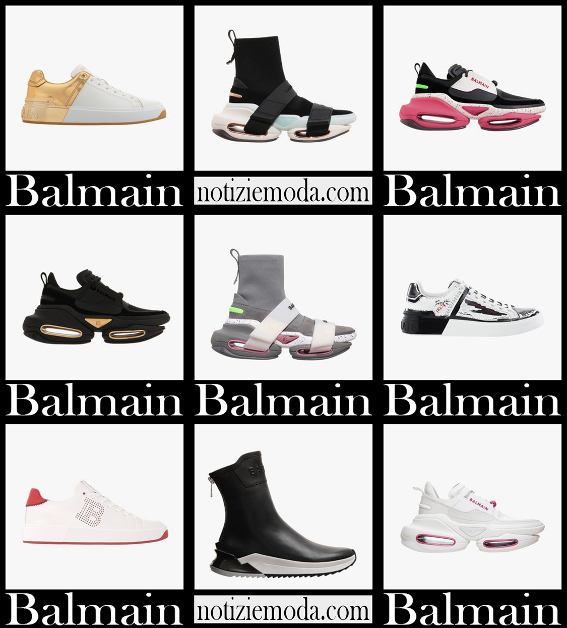 Nuovi arrivi sneakers Balmain 2021 calzature moda donna