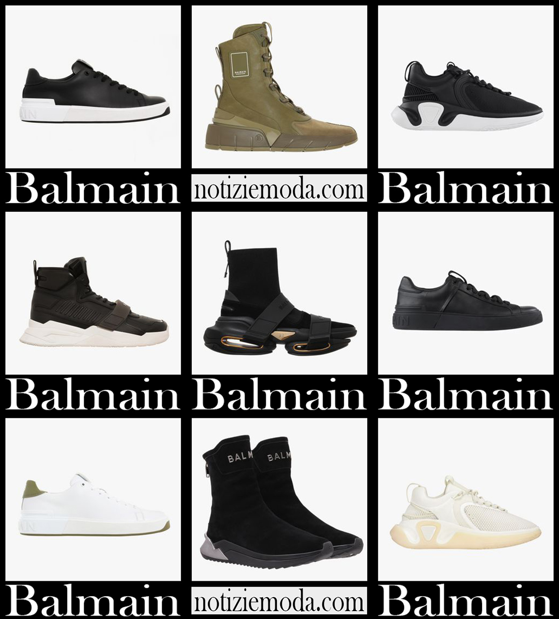 Nuovi arrivi sneakers Balmain 2021 calzature moda uomo