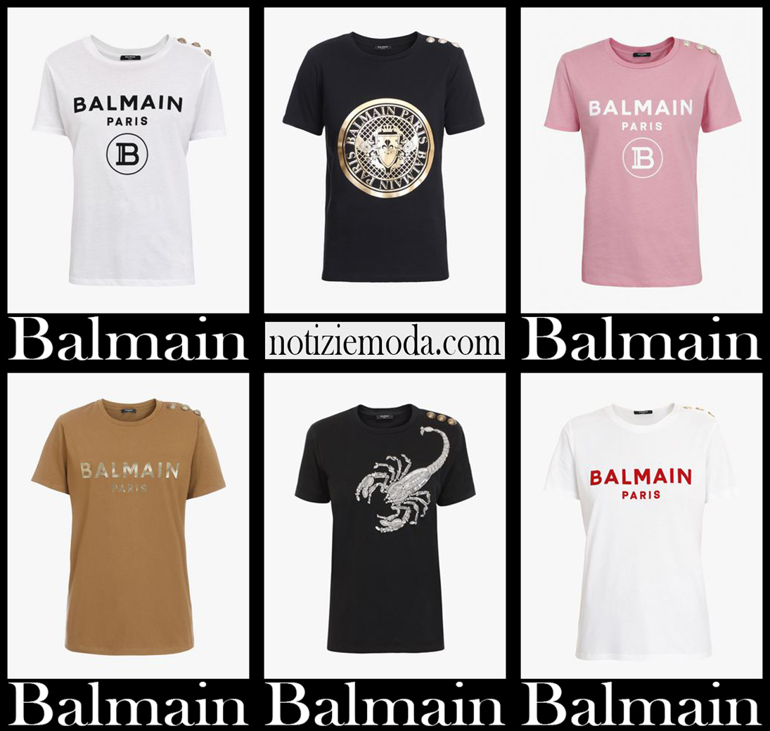 Nuovi arrivi t shirts Balmain 2021 abbigliamento donna