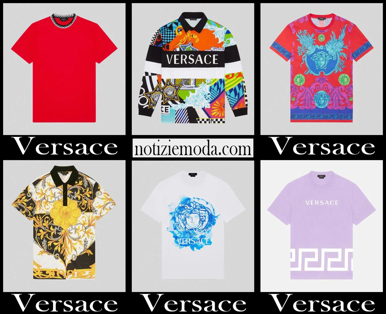 Nuovi arrivi t shirts Versace 2021 abbigliamento uomo