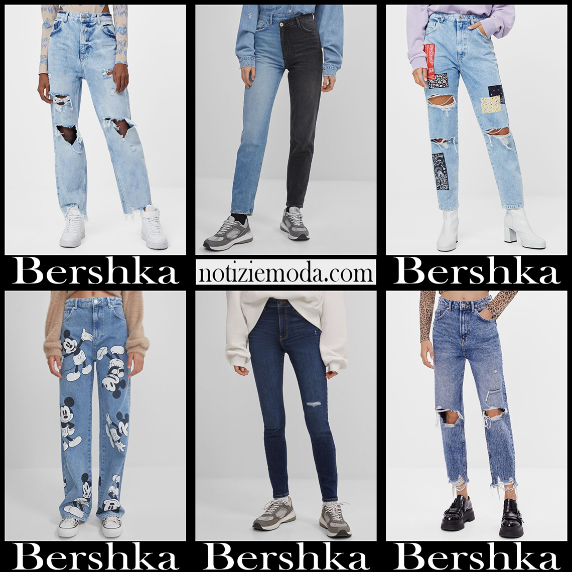 Nuovi arrivi jeans Bershka 2021 abbigliamento donna