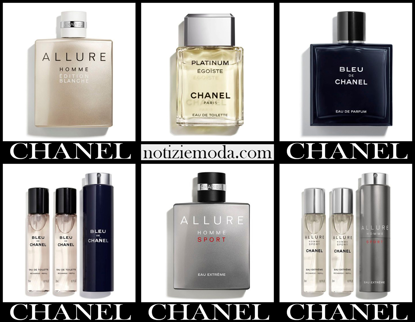 Nuovi arrivi profumi Chanel 2021 idee regalo uomo