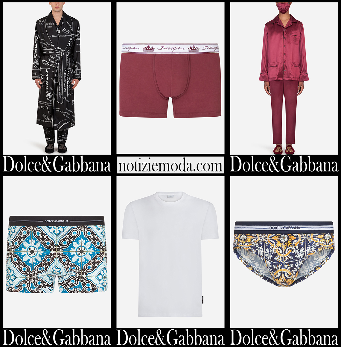 Nuovi arrivi intimo Dolce Gabbana 2021 abbigliamento uomo