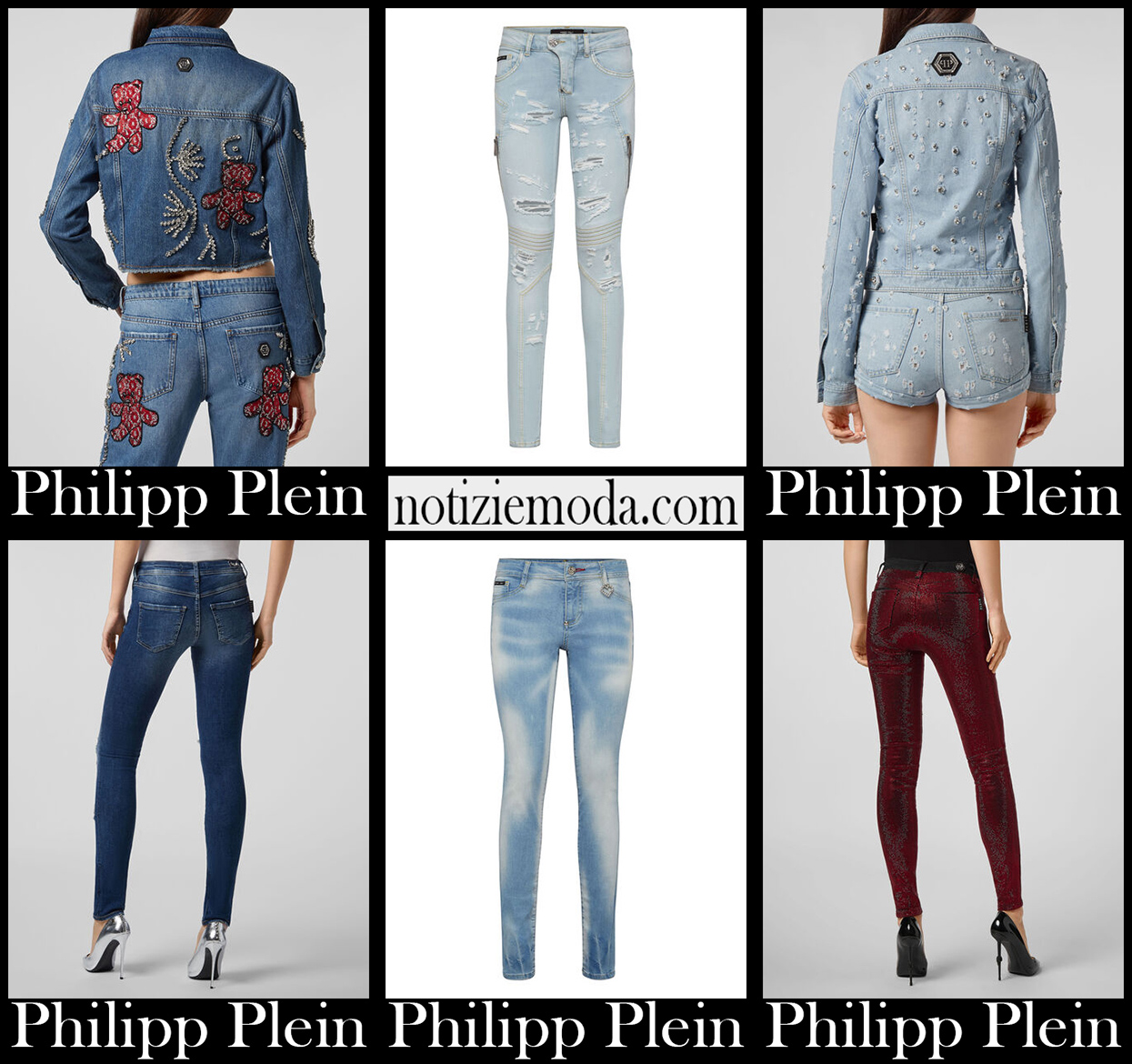 Nuovi arrivi jeans Philipp Plein 2021 abbigliamento donna