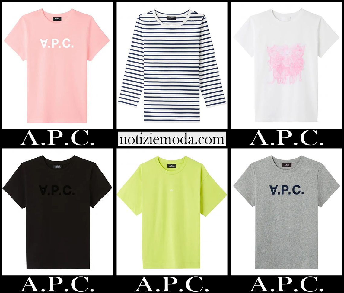 Nuovi arrivi t shirts A.P.C. 2021 abbigliamento donna