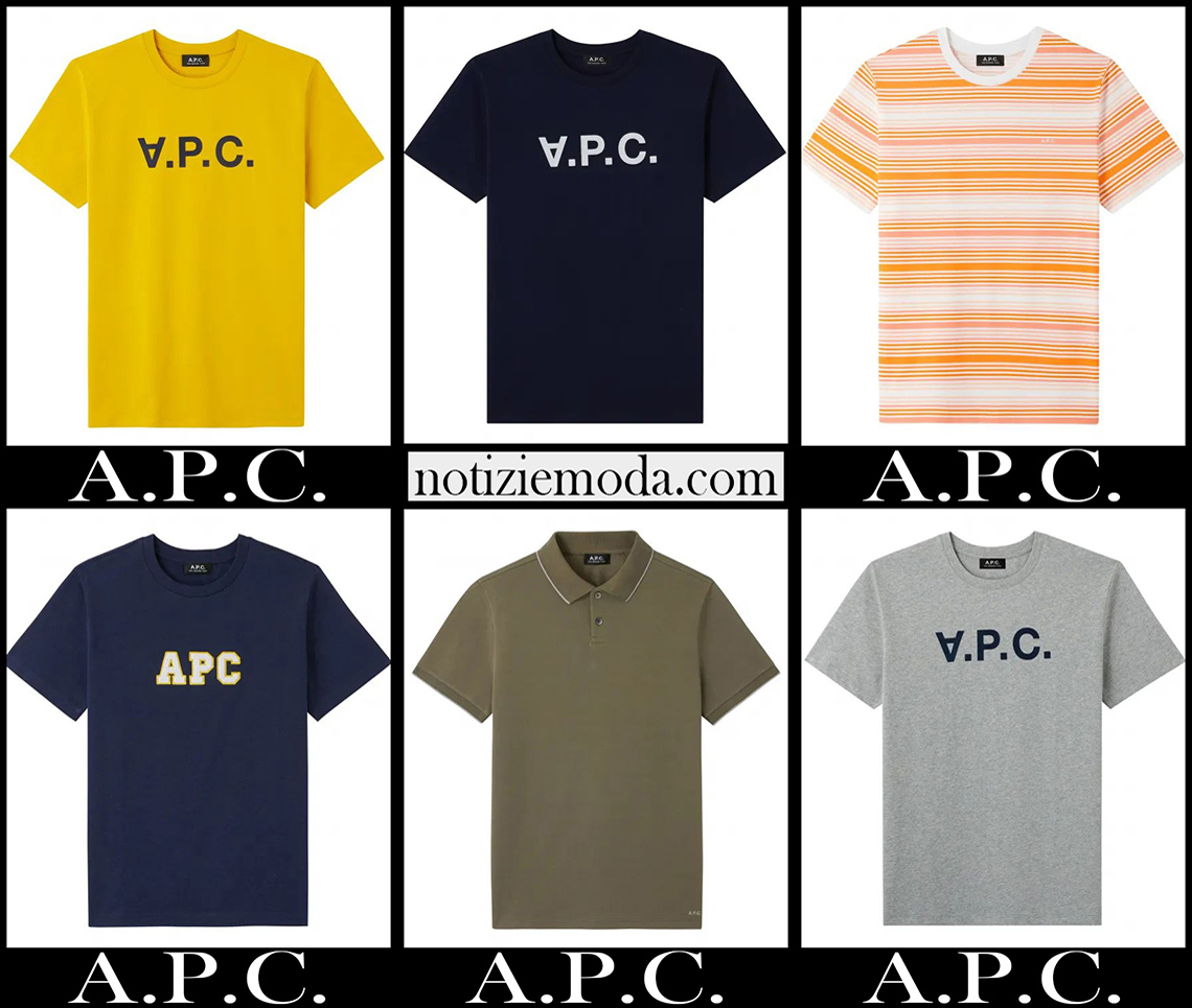 Nuovi arrivi t shirts A.P.C. 2021 abbigliamento uomo