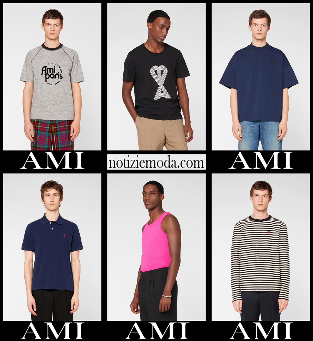 Nuovi arrivi t shirts Ami 2021 abbigliamento moda uomo