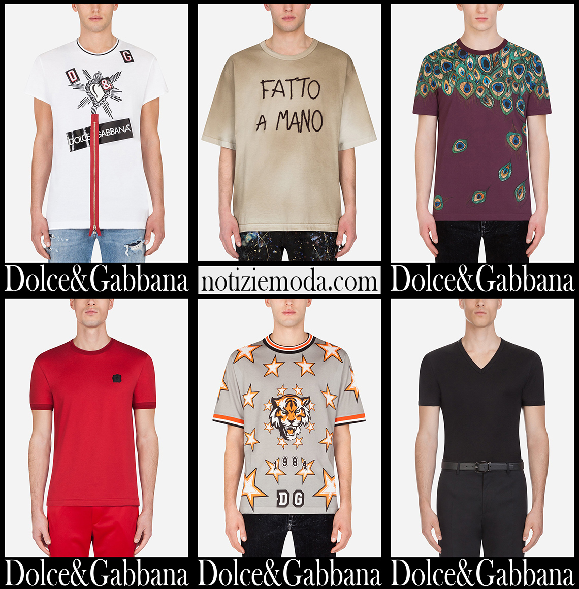 Nuovi arrivi t shirts Dolce Gabbana 2021 abbigliamento uomo