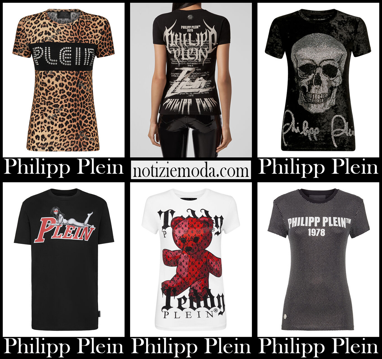 Nuovi arrivi t shirts Philipp Plein 2021 abbigliamento donna