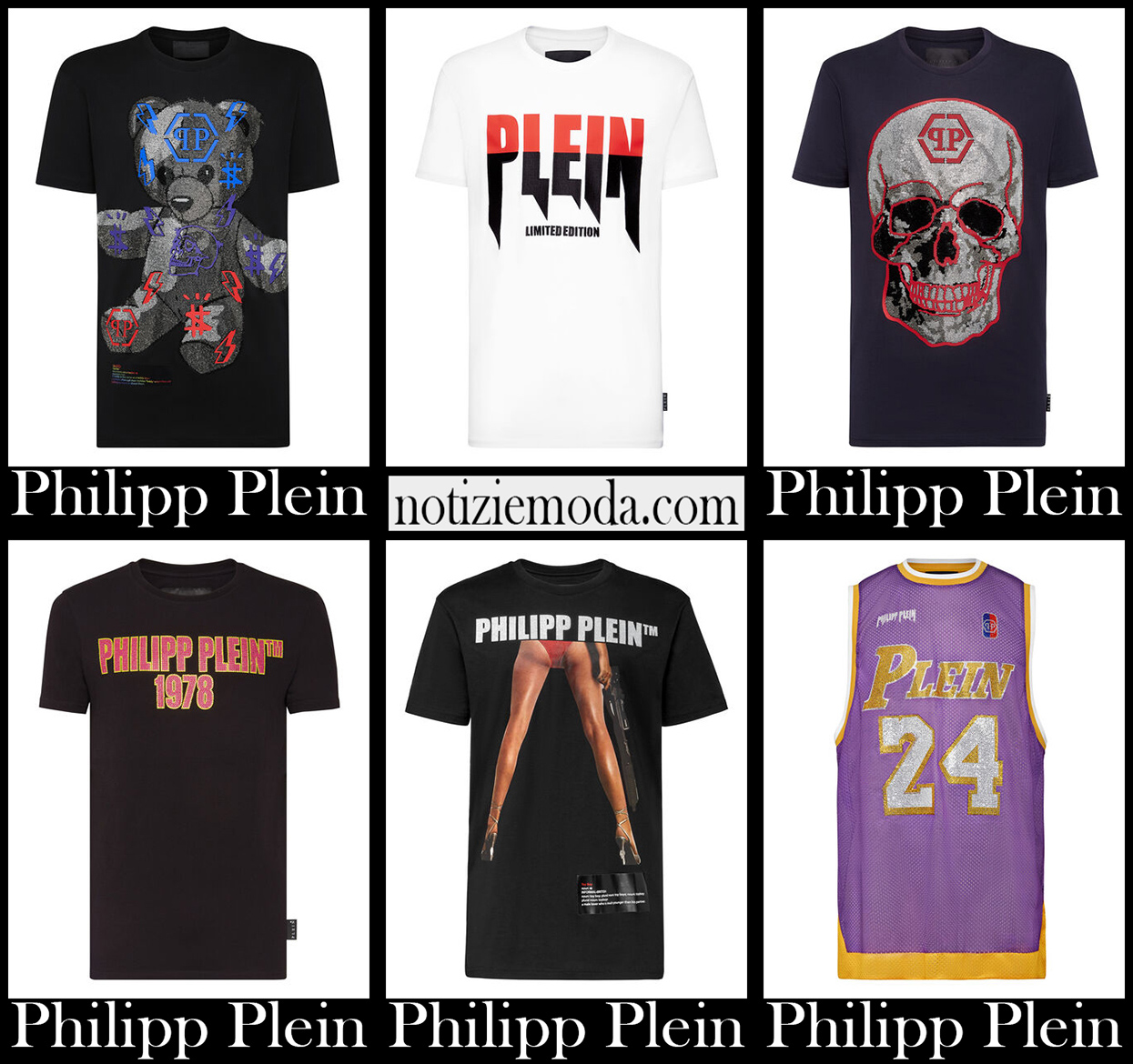 Nuovi arrivi t shirts Philipp Plein 2021 abbigliamento uomo