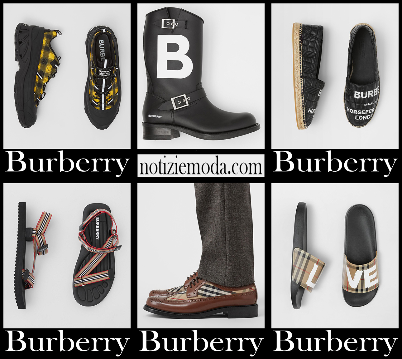 Nuovi arrivi scarpe Burberry 2021 calzature moda uomo