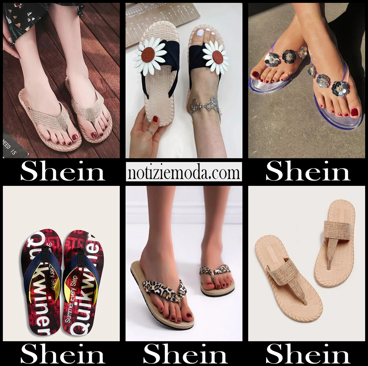 Nuovi arrivi infradito Shein 2021 calzature moda donna