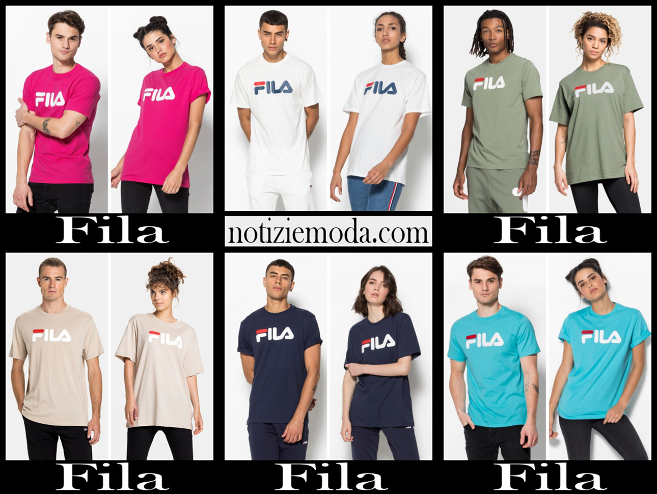 Nuovi arrivi t shirts Fila 2021 abbigliamento moda uomo