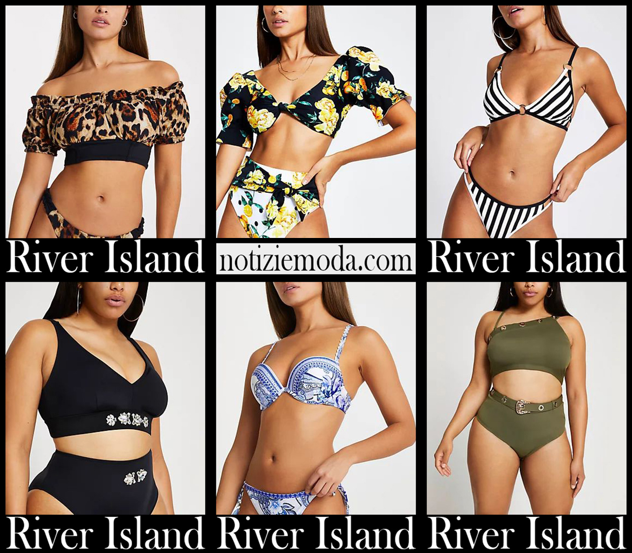 Bikini River Island 2021 nuovi arrivi costumi accessori