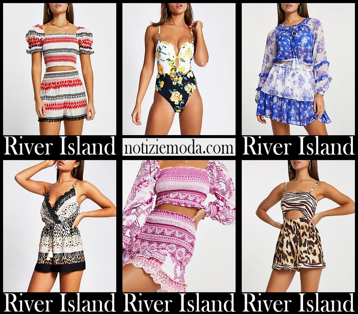 Moda mare River Island 2021 nuovi arrivi costumi donna