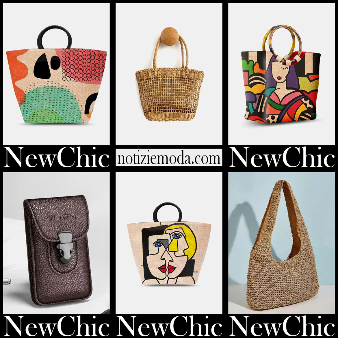 Nuovi arrivi borse paglia NewChic 2021 moda donna