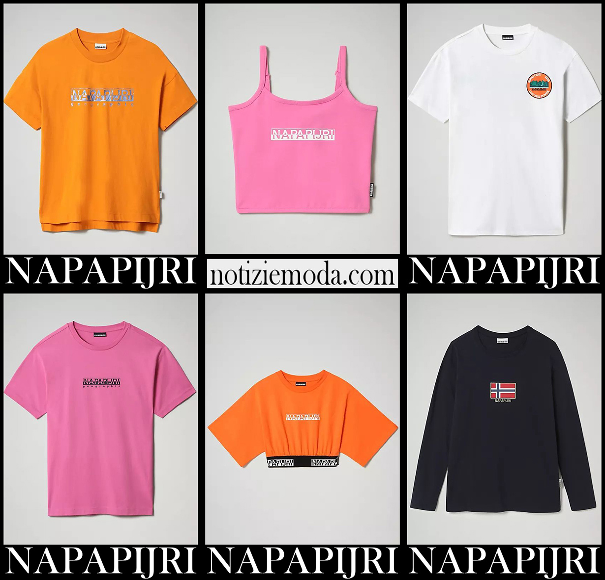 Nuovi arrivi t shirts Napapijri 2021 abbigliamento donna