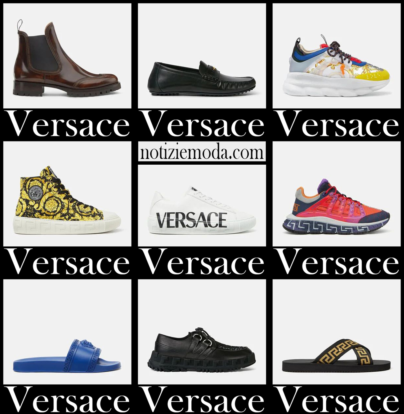Nuovi arrivi scarpe Versace 2021 calzature moda uomo