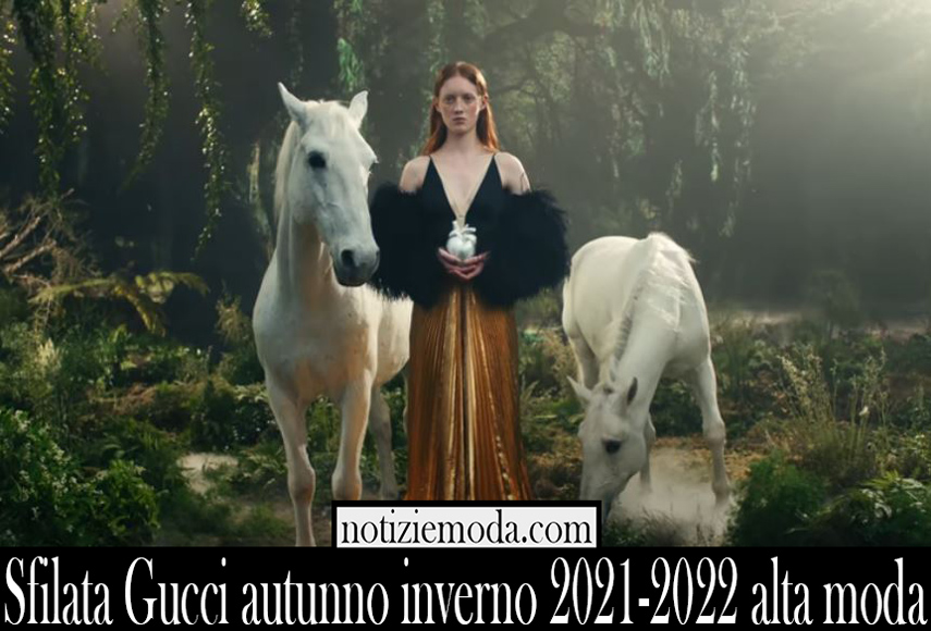 Sfilata Aria Gucci autunno inverno 2021 2022 alta moda