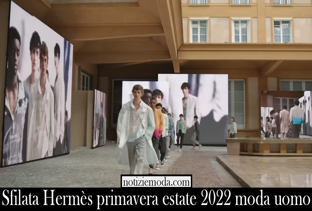 Sfilata Hermes primavera estate 2022 moda uomo Sfilata Hermes primavera estate 2022 moda uomo