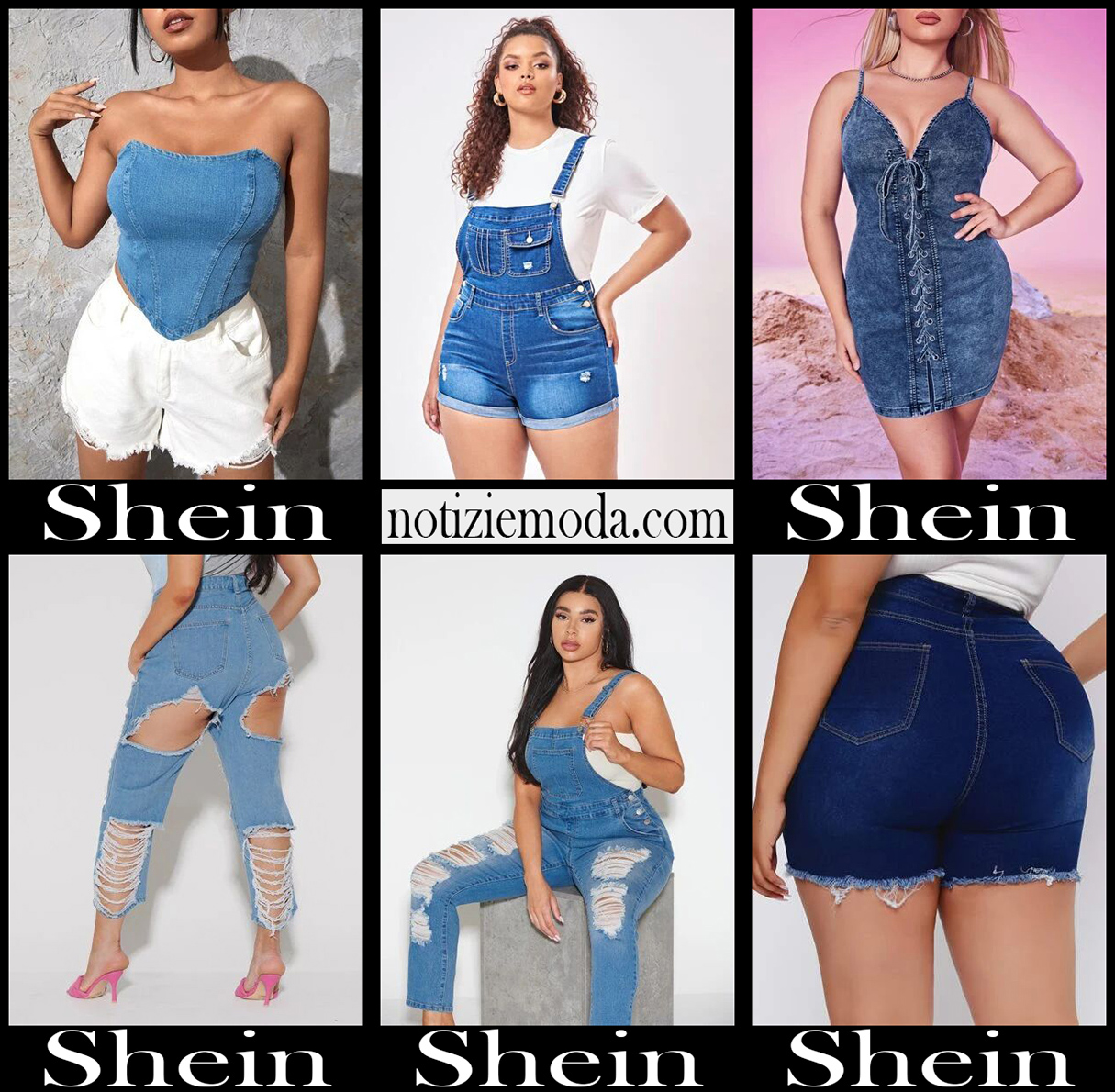 Jeans Curvy Shein abbigliamento denim taglie comode