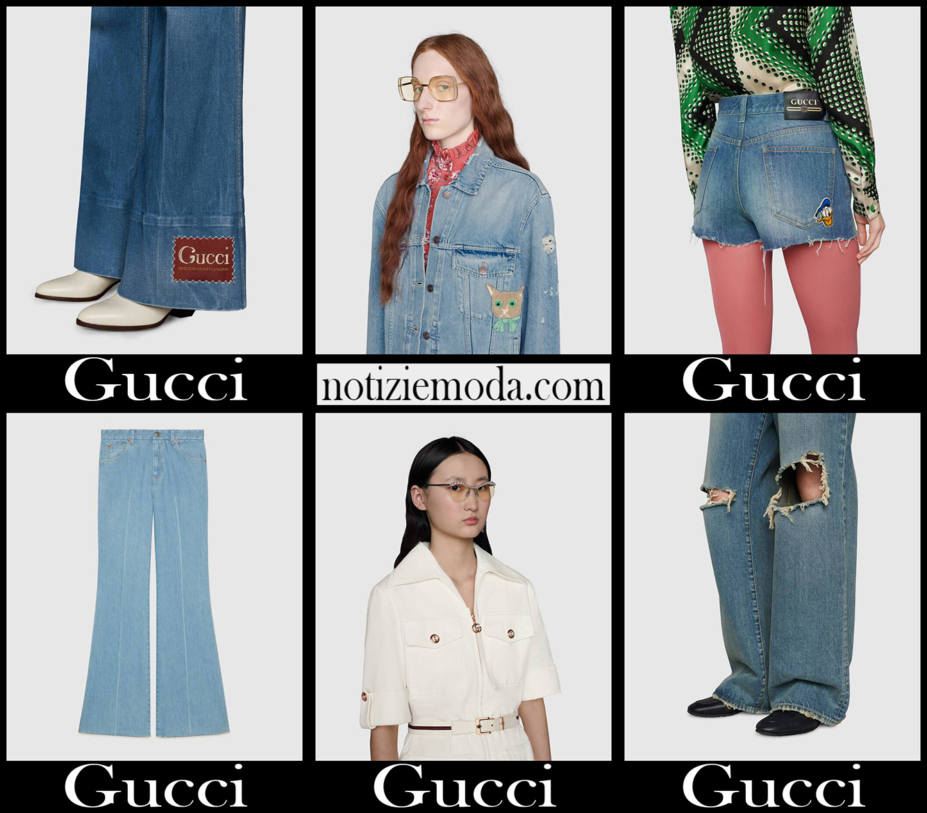 Jeans Gucci nuovi arrivi abbigliamento denim donna