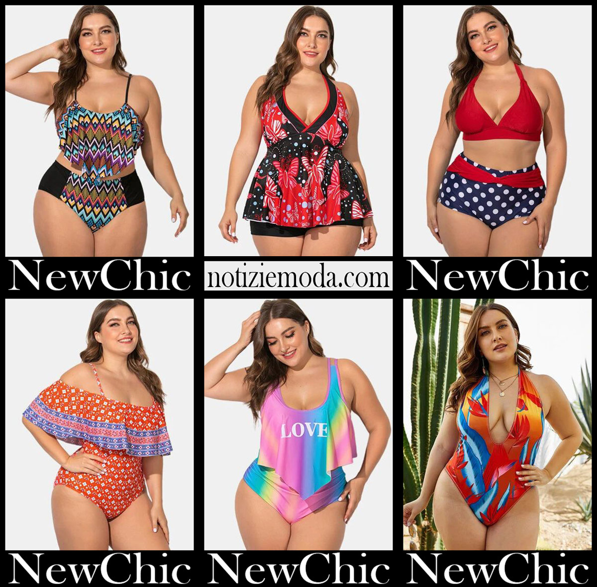 Moda mare Curvy NewChic costumi taglie comode