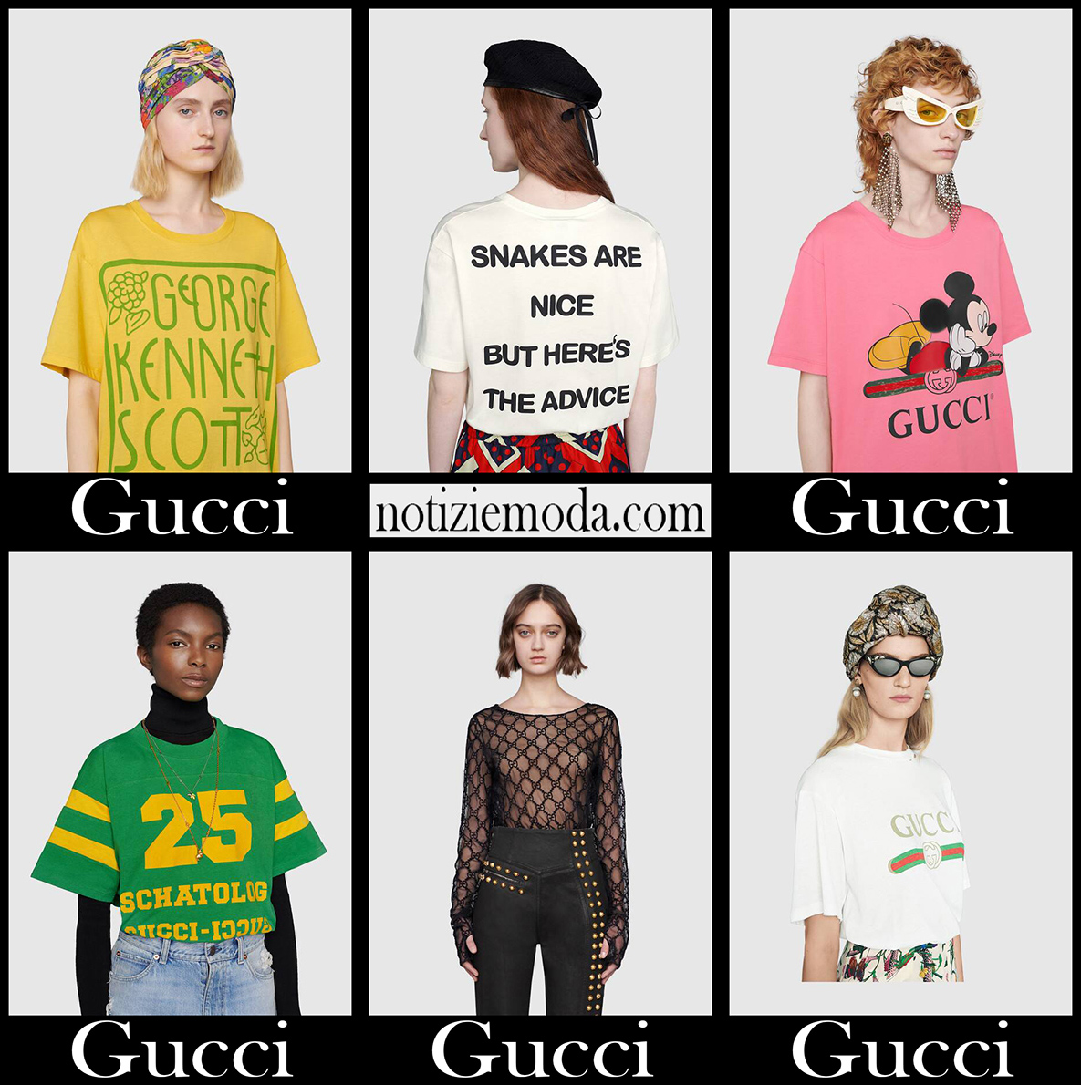 T shirts Gucci nuovi arrivi abbigliamento moda donna