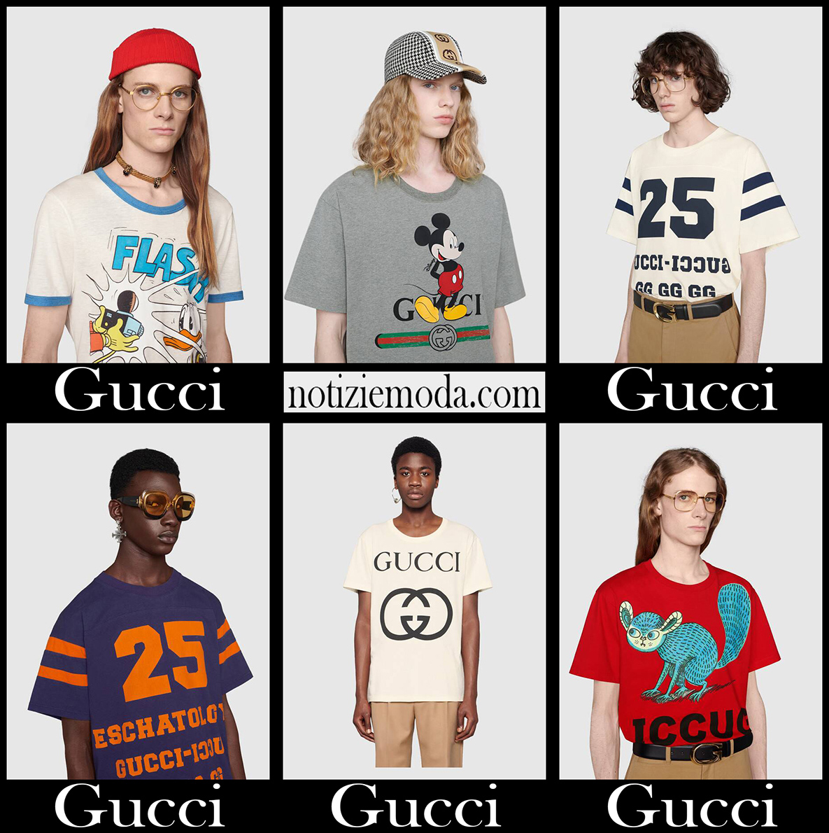 T shirts Gucci nuovi arrivi abbigliamento moda uomo