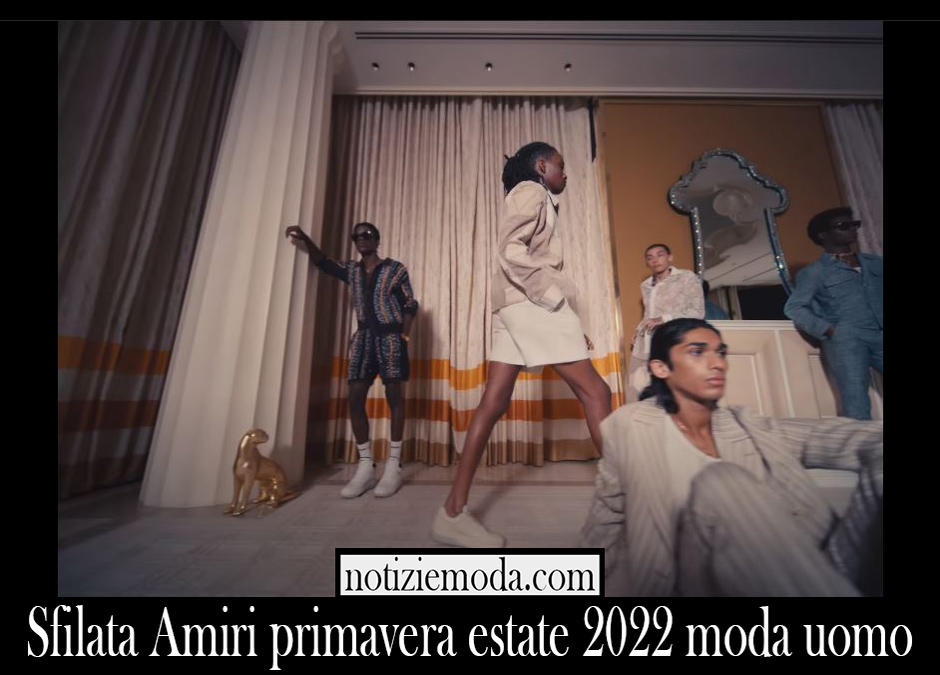 Sfilata Amiri primavera estate 2022 moda uomo
