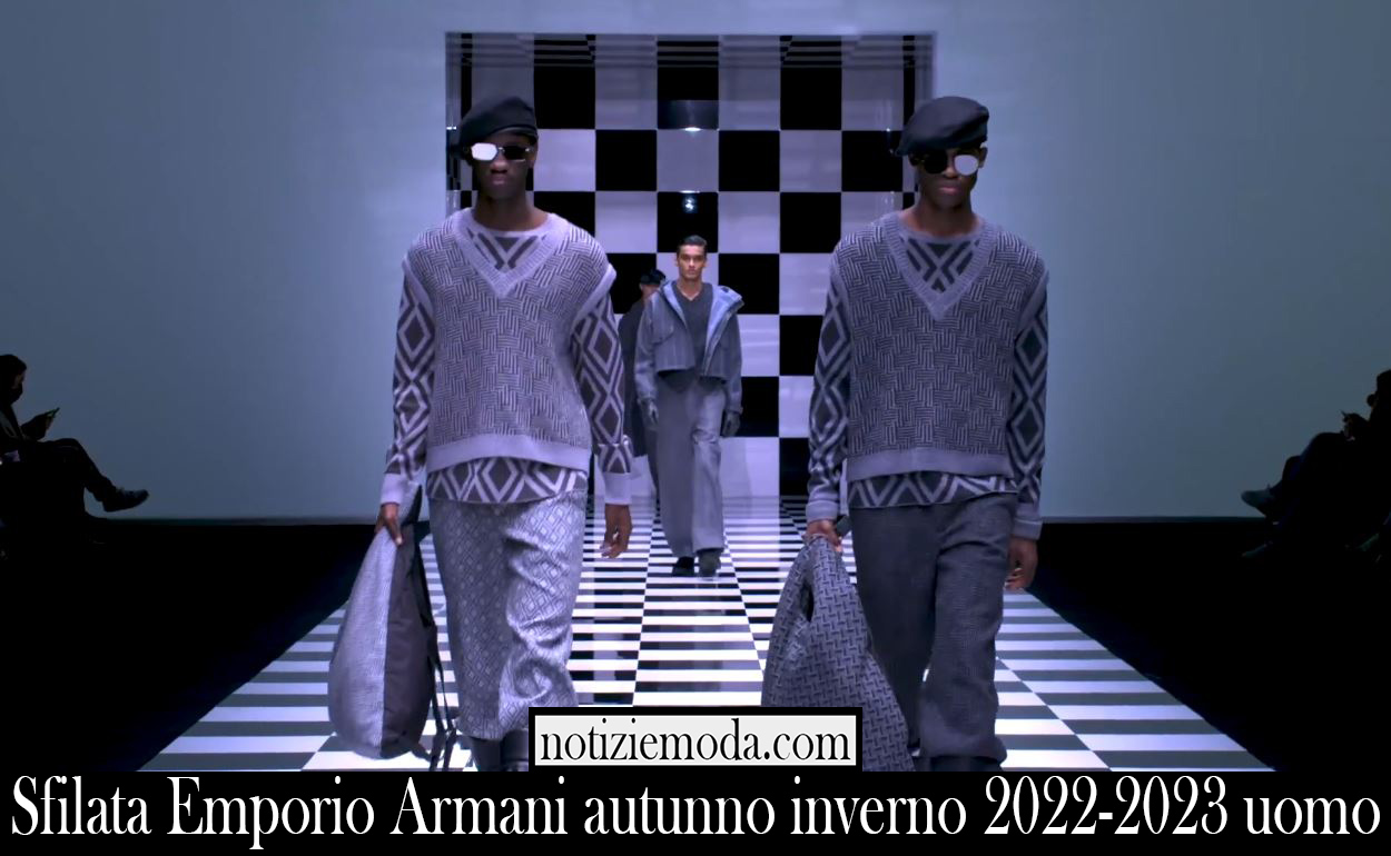 Sfilata Emporio Armani autunno inverno 2022 2023 uomo