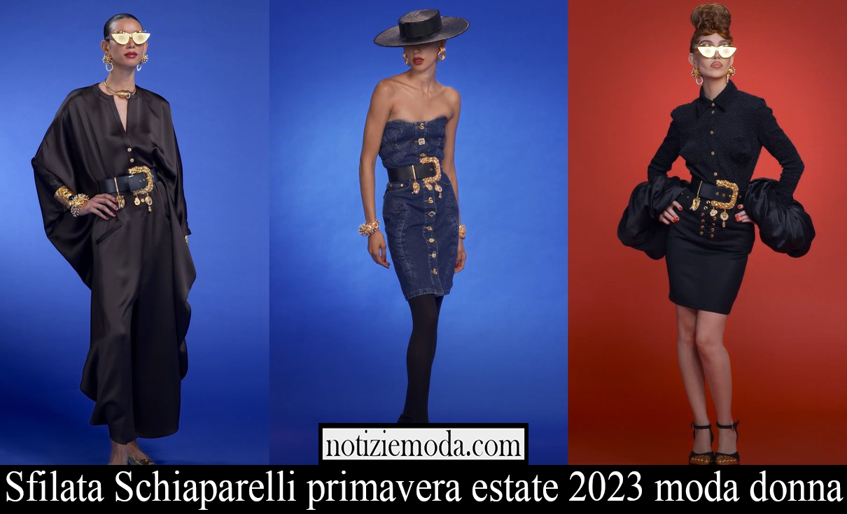 Sfilata Schiaparelli primavera estate 2023 moda donna