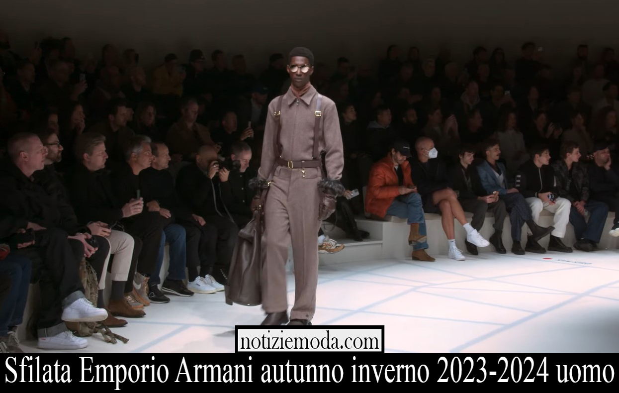 Sfilata Emporio Armani autunno inverno 2023 2024 uomo