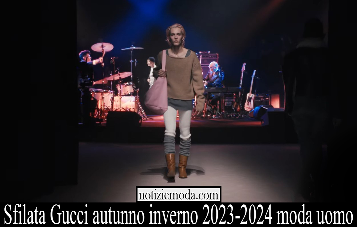 Sfilata Gucci autunno inverno 2023 2024 moda uomo